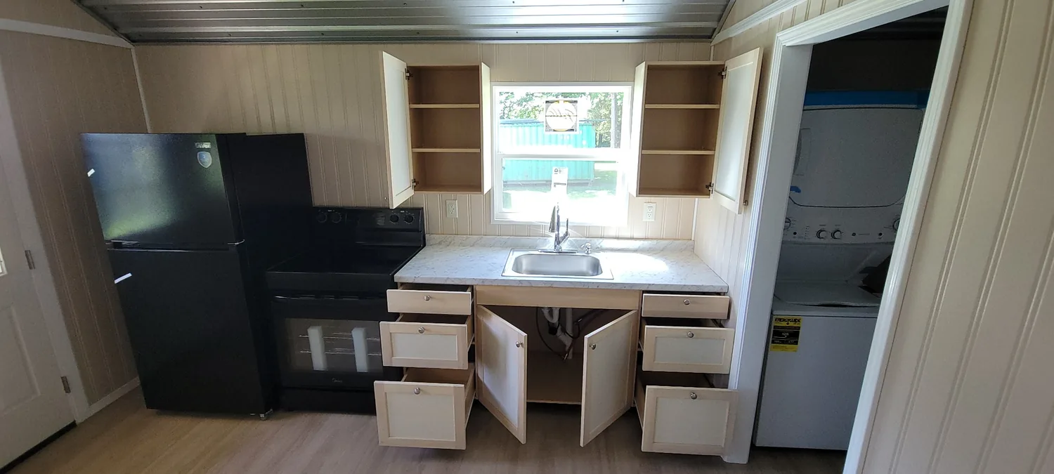 Homestead kitchen and storage area
