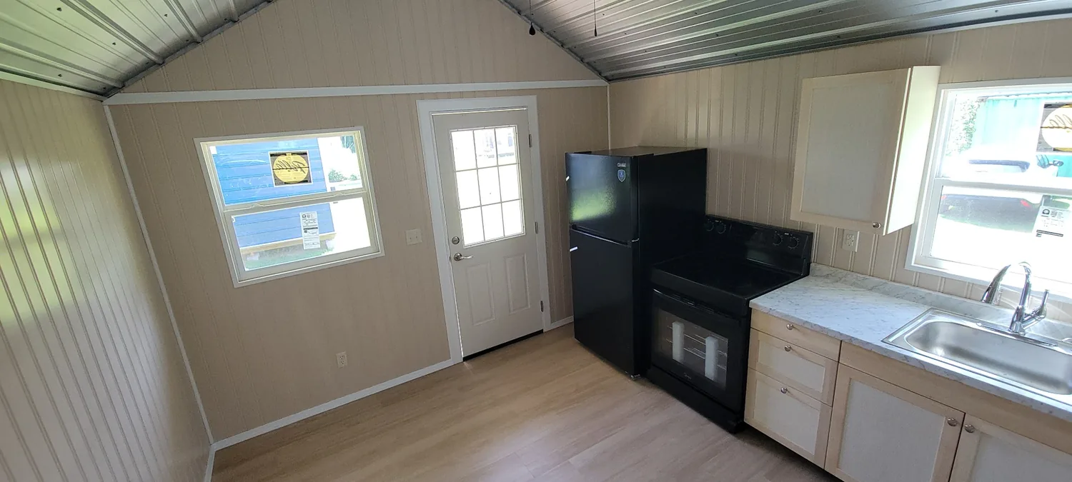 Homestead main living area and kitchen